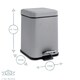 image 4 of Harbour Housewares Mismatched Toilet Brush & Bin Set - Matt Grey Grey