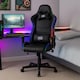 image 3 of Neo Black Leather Gaming Chair with LED Lights