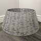 image 1 of 40/58cm Samuel Alexander KD Willow Christmas Tree Skirt Wicker Rattan- Medium Light Grey