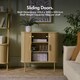 image 3 of VonHaus Landos Sideboard with Sliding Doors and Tambour Finish
