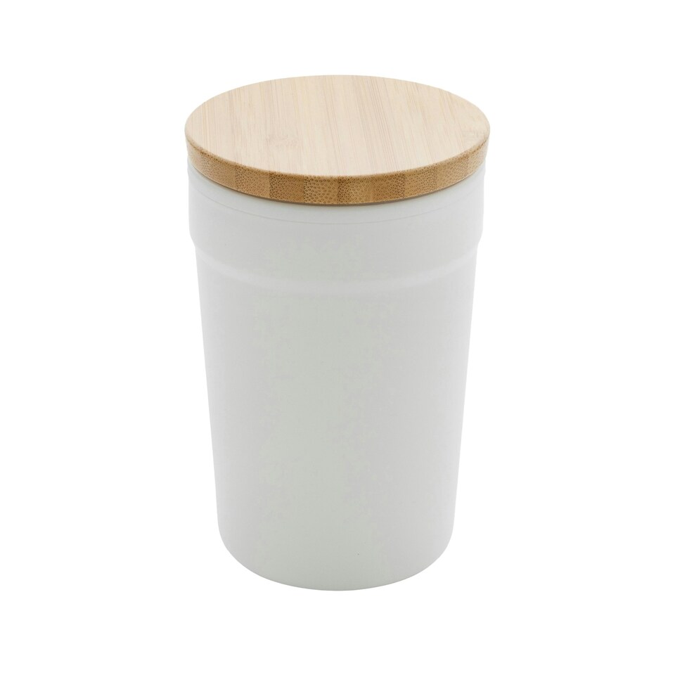 image 1 of XD Collection Bamboo Recycled 300ml Travel Mug - White - One Size | White | 1