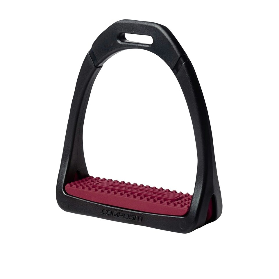 image 1 of Compositi Childrens/Kids Premium Profile Horse Stirrups - Burgundy - One Size