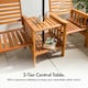 image 5 of VonHaus Meranti Hardwood 2 Seater Garden Jack & Jill Love Seat Brown