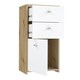 image 5 of Best Chest Storage Cabinet 2 Drawers 1 Door in Artisan Oak/White