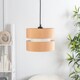 image 3 of ValueLights Sophia Pair of Small Sand 2 Tier Lamp Shades & Bulbs Yellow