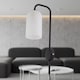 image 7 of Set of 2 Victoria - Black Plug in Wall Lights Frosted Glass Shades | Black | White | 2