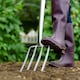 image 2 of Kent & Stowe Stainless Steel Digging Spade and Fork Set - Ash Wood Handles | Brown | 1 x Digging Spade, 1 x Digging Fork | 1
