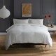 image 4 of St Quentin 100% Cotton Double Gauze Duvet Cover Set - Soft & Breathable Bedding - 180 Thread Count Blue | Denim | Single