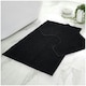 image 1 of VELVETIO Shiny Sparkling Bath Set Anti Slip Pedestal Mat Bathroom Rugs Black