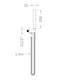 image 2 of Balterley Empire Contemporary Bathroom Square Handset Hose Hand Held Shower Kit | Black | Matt Black | 1