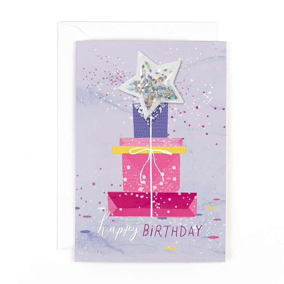 image 1 of Hotchpotch Glitter Ball Happy Birthday Cake Card