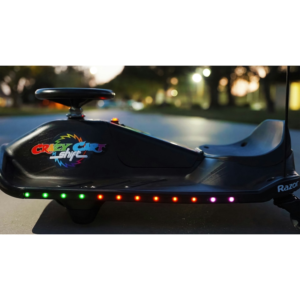 image 1 of Razor Electric Crazy Cart Shift Lightshow Drift Machine- 12 Volt