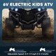 image 3 of AIYAPLAY 6V Electric Ride on Car, Kids ATV 4 Wheeler with Music and LED Headlights, Indoor Outdoor Toy Car for Ages 3-8 Years Boys and Girls | Black