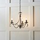 image 3 of Bernice 3 Light Multi Arm Ceiling Pendant Antique Silver, E14