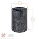 image 3 of Argon Tableware Marble Wine Bottle Cooler - 13cm - Black Black