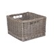 image 1 of Medium Square Antique Wash Unlined Storage Basket | Brown | Brown | L