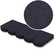Premium Asphalt Roof Shingles - Fish Scales Design 80 x 31.5 cm Weather Resistant Roofing Felt (25 Pcs)