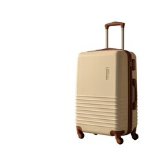 Fergana 24 Inch Cabin Carry On ABS Hard Shell Suitcase Lightweight Spinner Luggage TSA Lock Beige