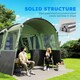 image 6 of Outsunny 8-Person Camping Tent Tunnel Design with 4 Large Windows | Green | Green