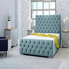 Macono Plush Small Double Bed Frame - Duck Egg