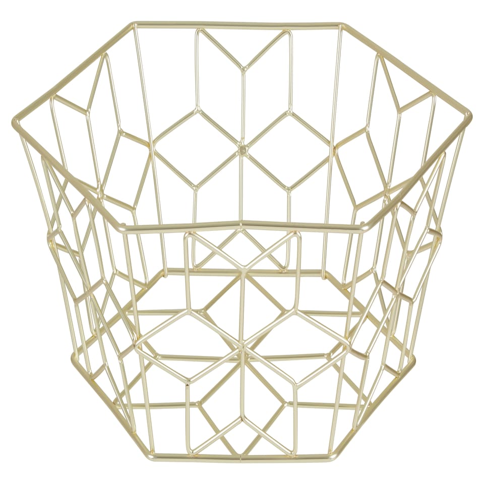 image 1 of Stylish Matte Gold Fruit Basket, Functional Design Unique Fruit Basket For Livingroom, Durable Fruit Basket Gold