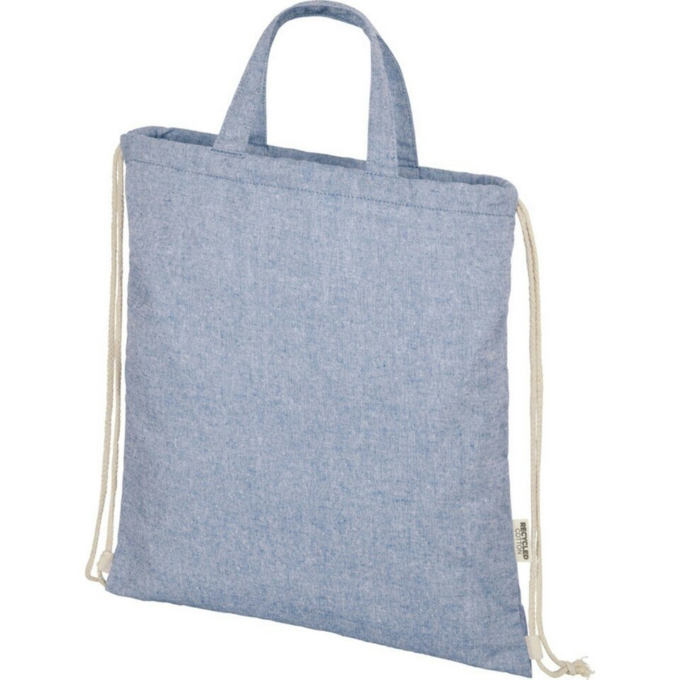 image 1 of Pheebs Polycotton Drawstring Bag - Heather Blue - One Size