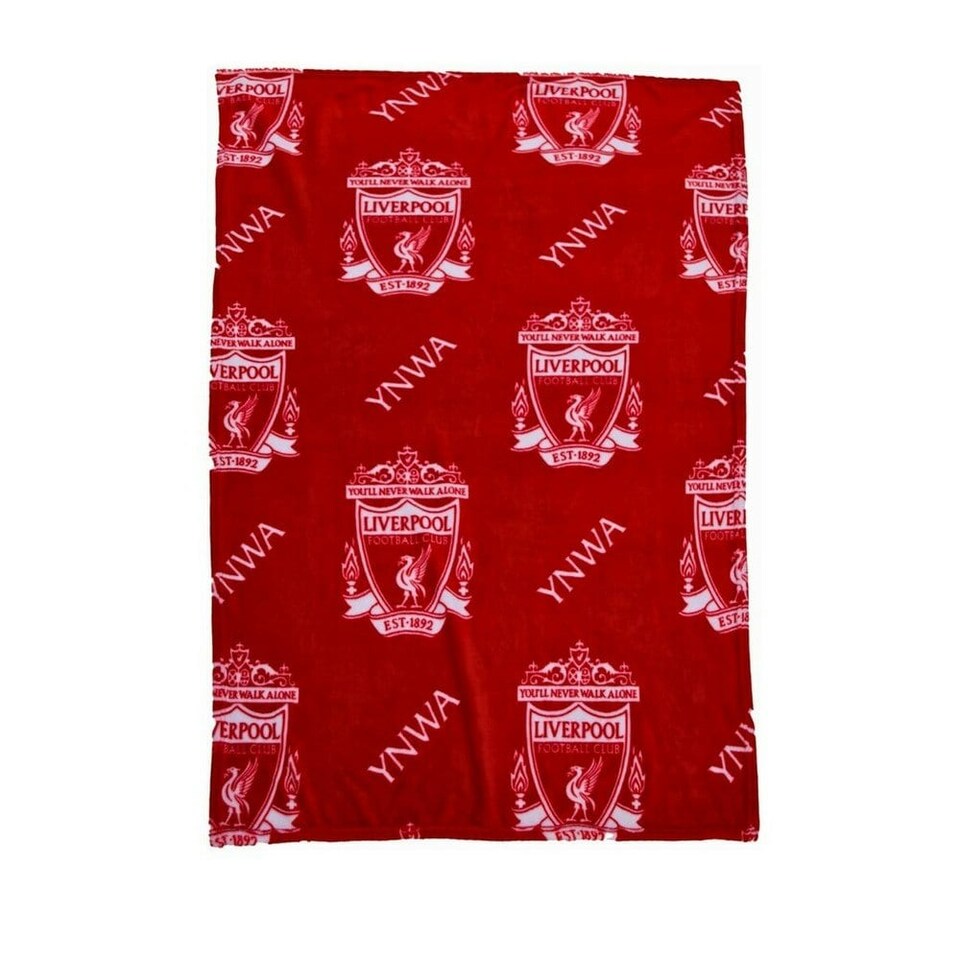 image 1 of Liverpool FC YNWA Rotary Fleece Blanket - Red/White - 200cm x 150cm