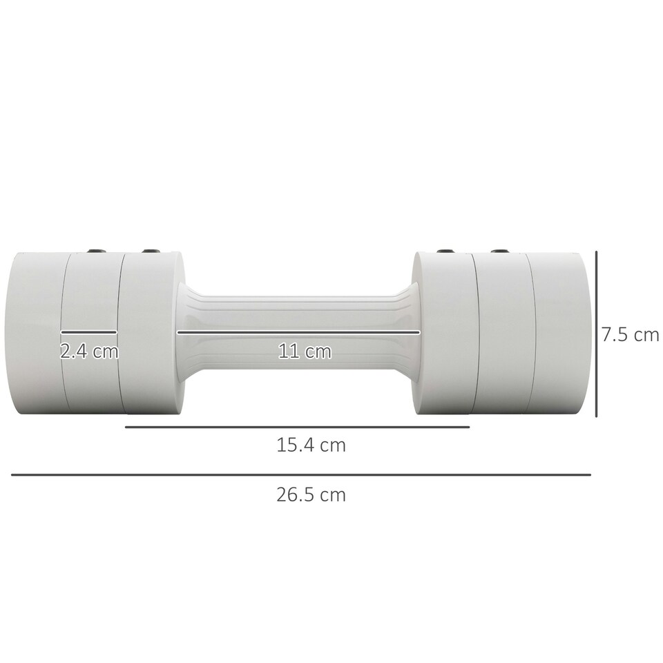 image 1 of SPORTNOW Adjustable Dumbbells Set, Fast Adjust and Compact, 2.5kg x 2