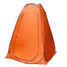 Portable Pop Up Toilet Tent Instant Foldable Camping Privacy Shower Changing Tent - Orange