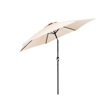 Groundlevel 2m Tilt and Crank Lightweight Parasol Umbrella | Cream | Cream