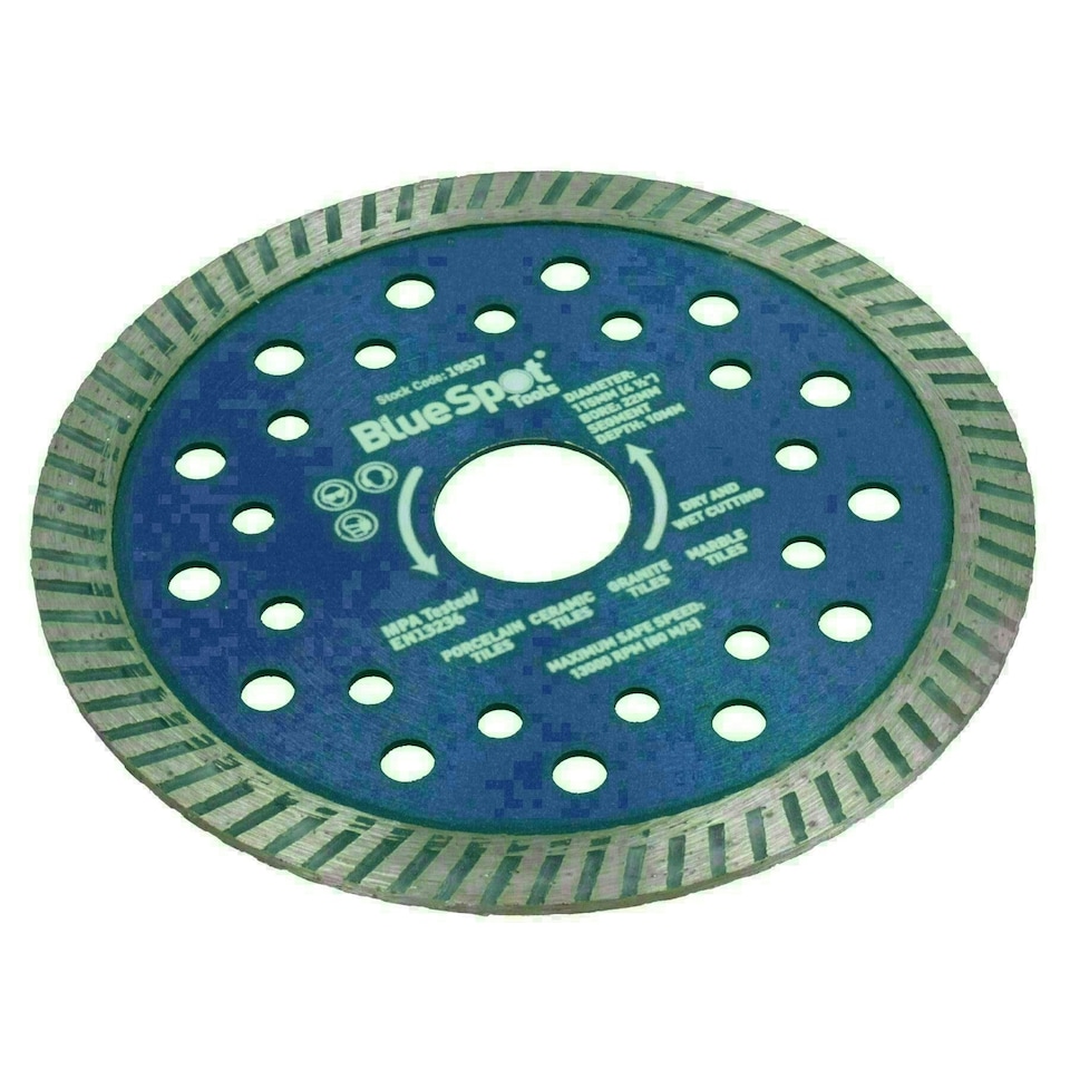 image 1 of 4-1/2in Dry and Wet Cutting Disc for Porcelain Ceramic Granite Marble Stone Brick