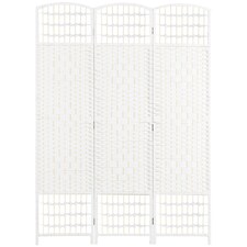 HOMCOM 3 Panel Folding Room Divider, Freestanding Privacy Screen, White