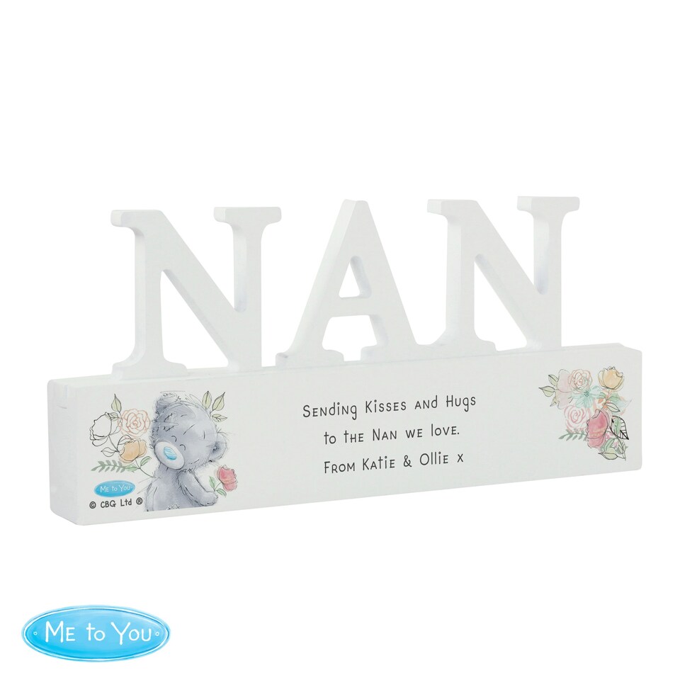 image 1 of Personalised Me To You Wooden Nan Ornament