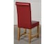 image 8 of Kuba 125x80cm Chunky Oak Small Dining Table and 6 Washington Leather Chairs | Red | Red