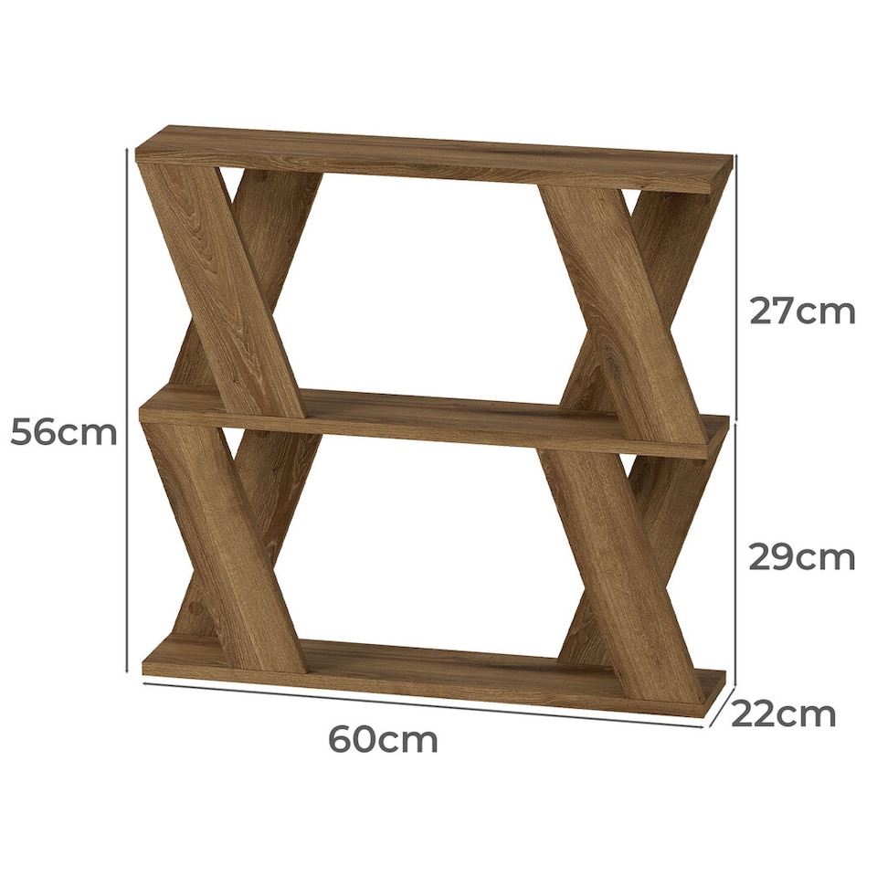 image 1 of Levede 22cm Slim Side Table Narrow Sofa End Table for Living Room Small Spaces | Brown | Brown