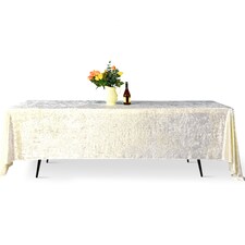 Rectangle Crushed Velvet Table Cloth, Washable Table Cover - 90" x 156"