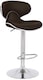 image 1 of Carcaso Single Kitchen Bar Stool, Chrome Footrest, Height Adjustable Swivel Gas Lift, Breakfast Bar & Home Barstool, Brown