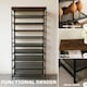 image 6 of Industrial 10 Tier Shoe Rack Hallway Organiser Rustic