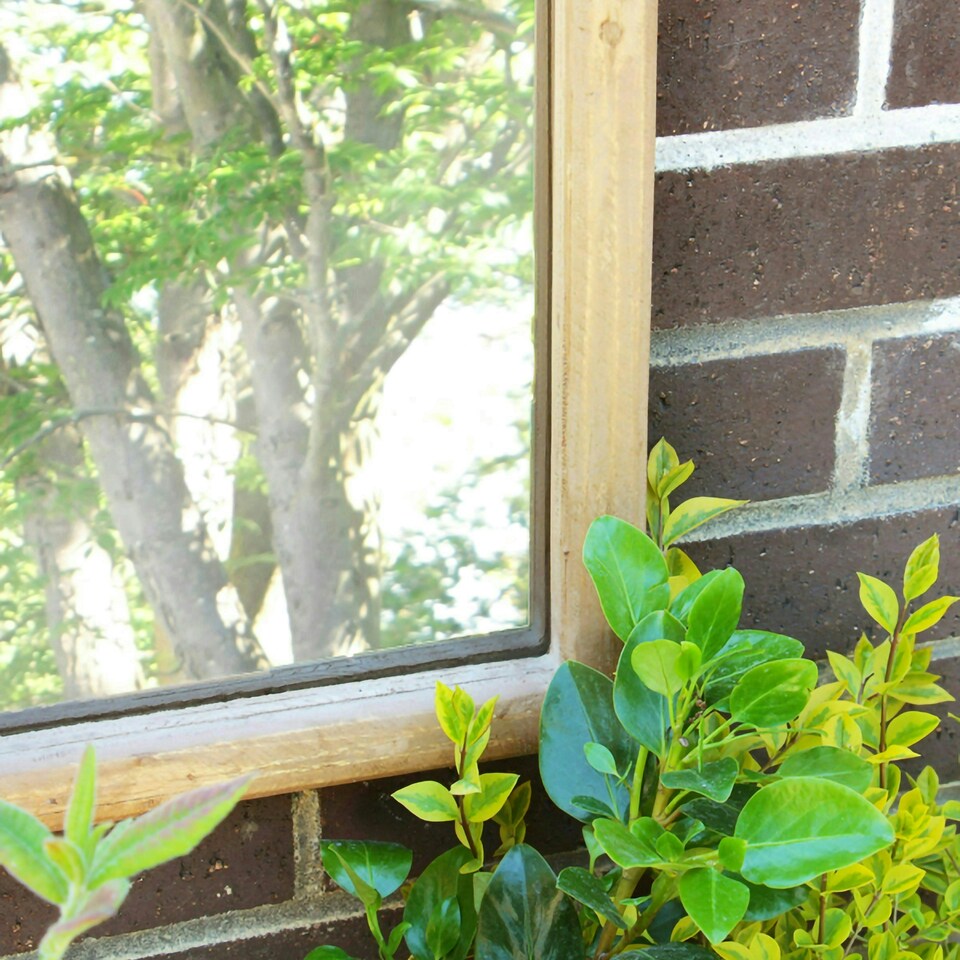 image 1 of Primrose Wooden Gothic Glass Garden Mirror 3ft 7in x 2ft