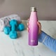 image 5 of Built Dbl Wall Water Bottle Pink & Purple Ombre 500ml
