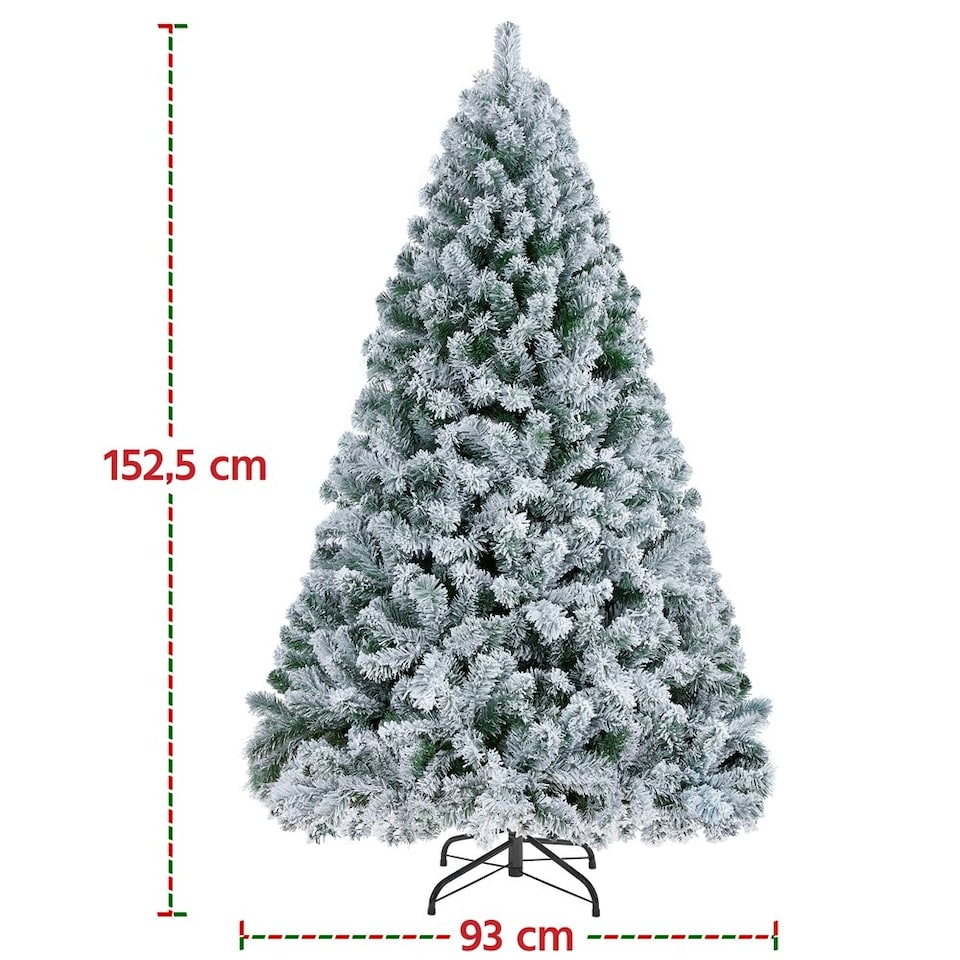 image 1 of Yaheetech Frosted Artificial Christmas Tree