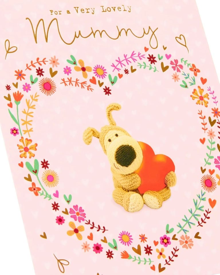 image 1 of Boofle Sat Cuddling With Heart Valentine's Day Card