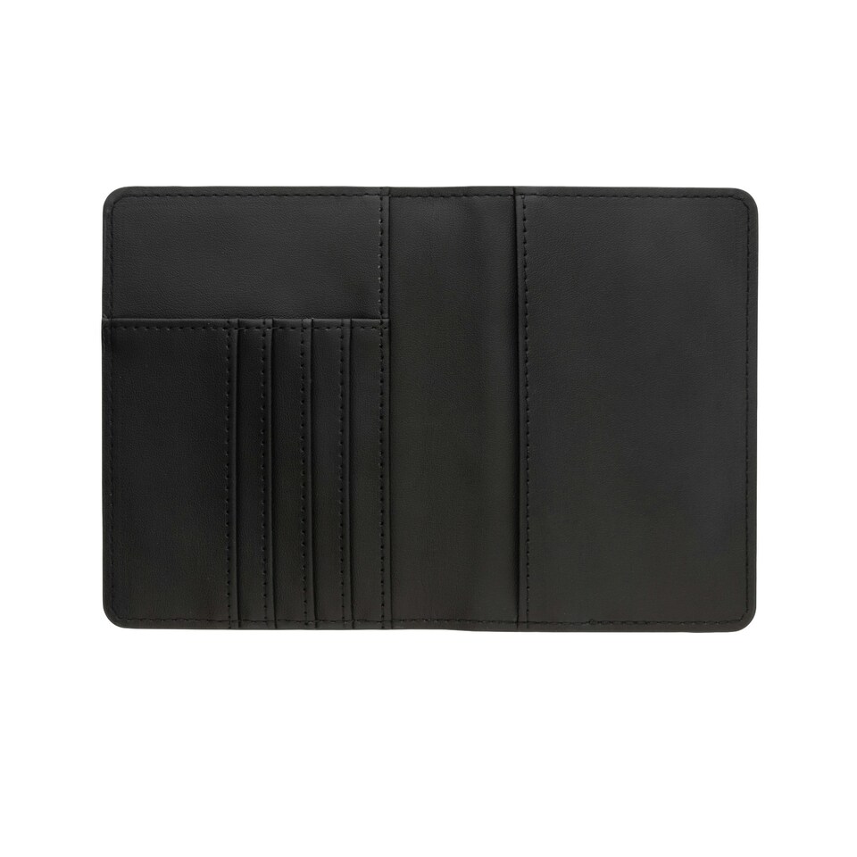 image 1 of Swiss Peak Recycled PU Travel Set - Black - One Size Black