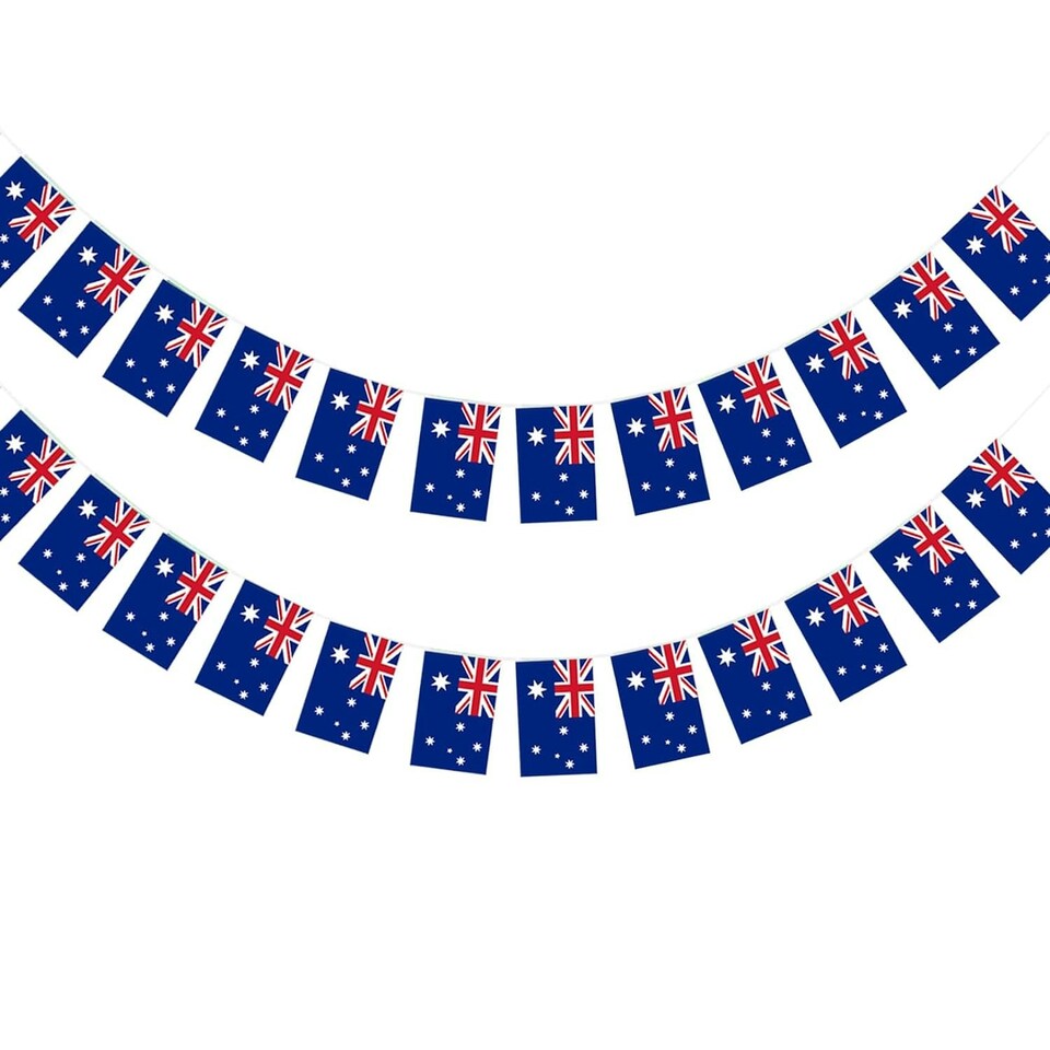 image 1 of Australia Flag Party Bunting 10m with 20 Flags