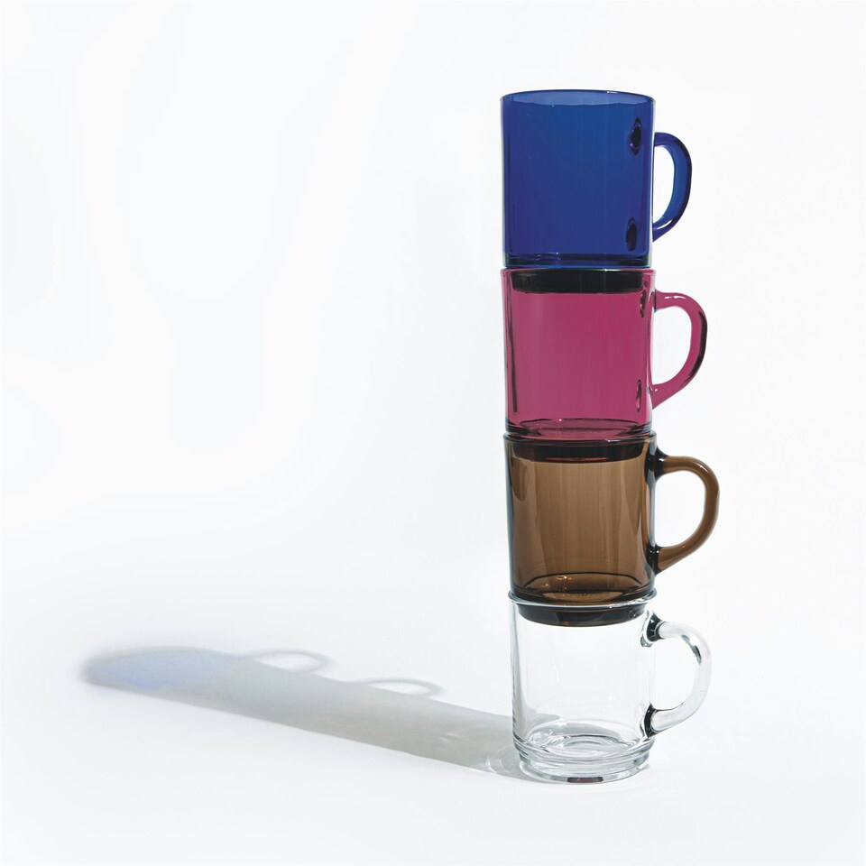 image 1 of Duralex Versailles Glass Coffee Mugs - 260ml - Plum - Pack of 6 Purple