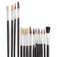 image 2 of Blackspur 15pc Wooden Artist's Paint Brush Set - Black