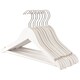 image 1 of Harbour Housewares Wooden Children's Hangers - White - Pack of 10