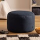 image 1 of Icon Gaming Performance Mesh Round Footstool Bean Bag, Navy Blue