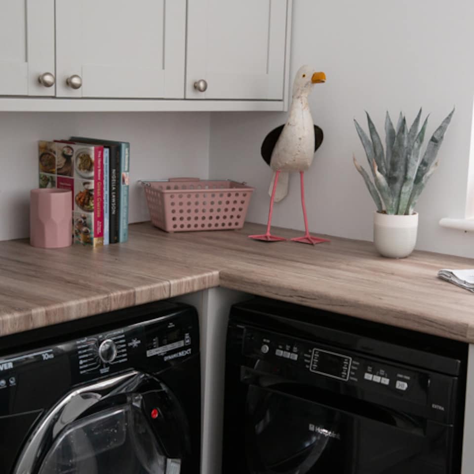 image 1 of Sticky Back Plastic Sanremo Oak Wood Effect Kitchen Self-adhesive Vinyl Wrap for Cupboards, Doors and Worktops 90cm x 10m - d-c-fix