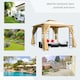 image 7 of Outsunny 3(m) x 3(m) Garden Gazebo, Double Roof Outdoor Gazebo Canopy Shelter with Netting, Solid Steel Frame, for Garden, Lawn and Deck, Beige